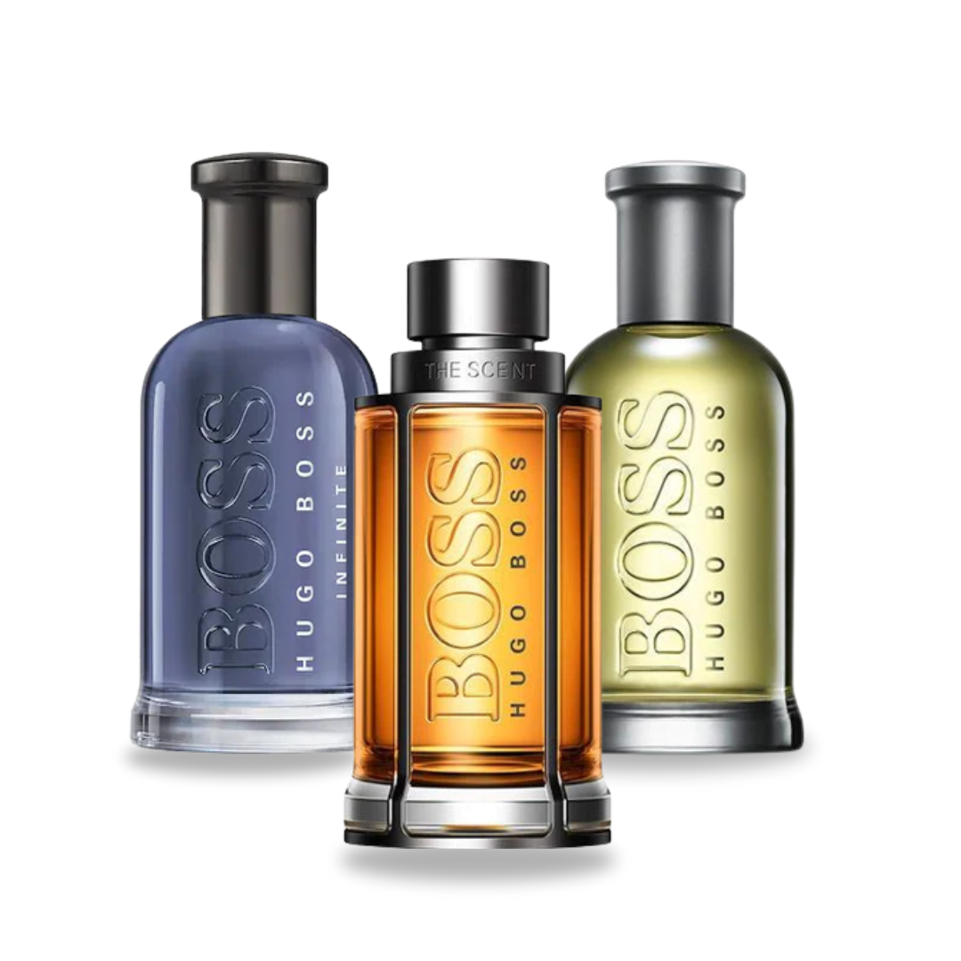 Combinação de 3 Fragrâncias – Boss Bottled Infinite, Boss The Scent e Boss Bottled