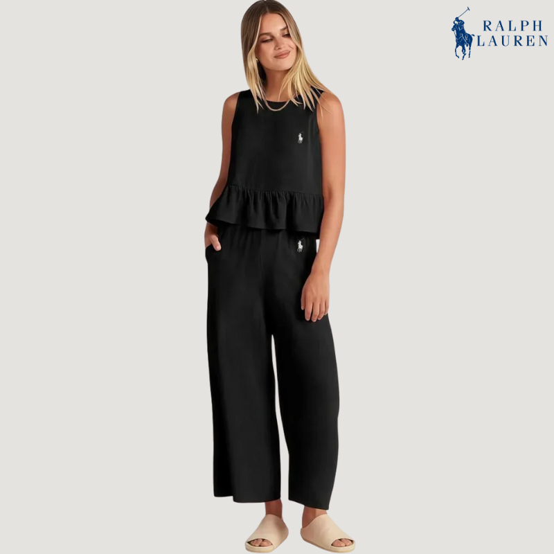 R. Ꮮаᴜгеn Volangklädd Tvådelad Set + Gratis Solhatt – Köp 1 Få 2