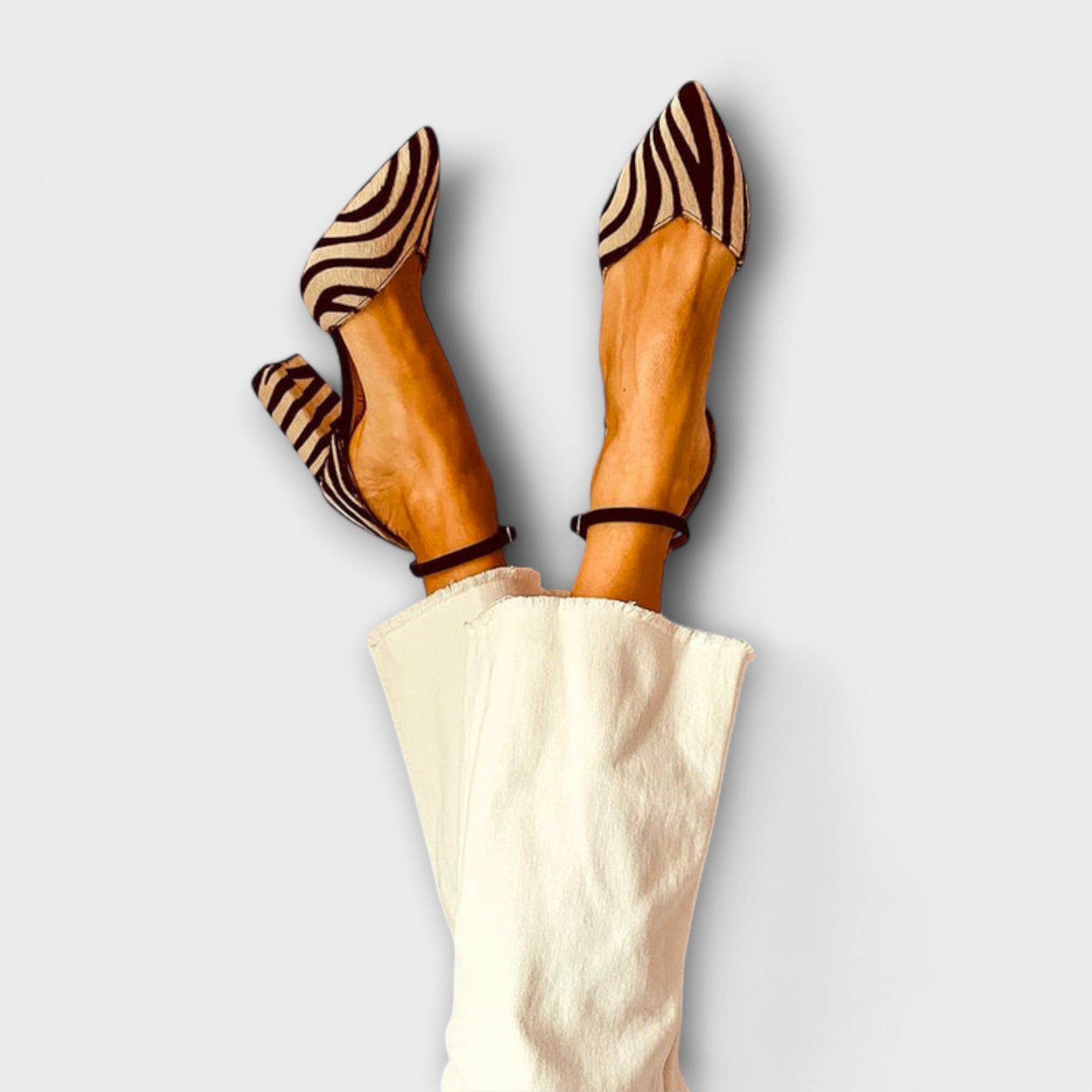 Zebrina – Statementklackar med zebramönster