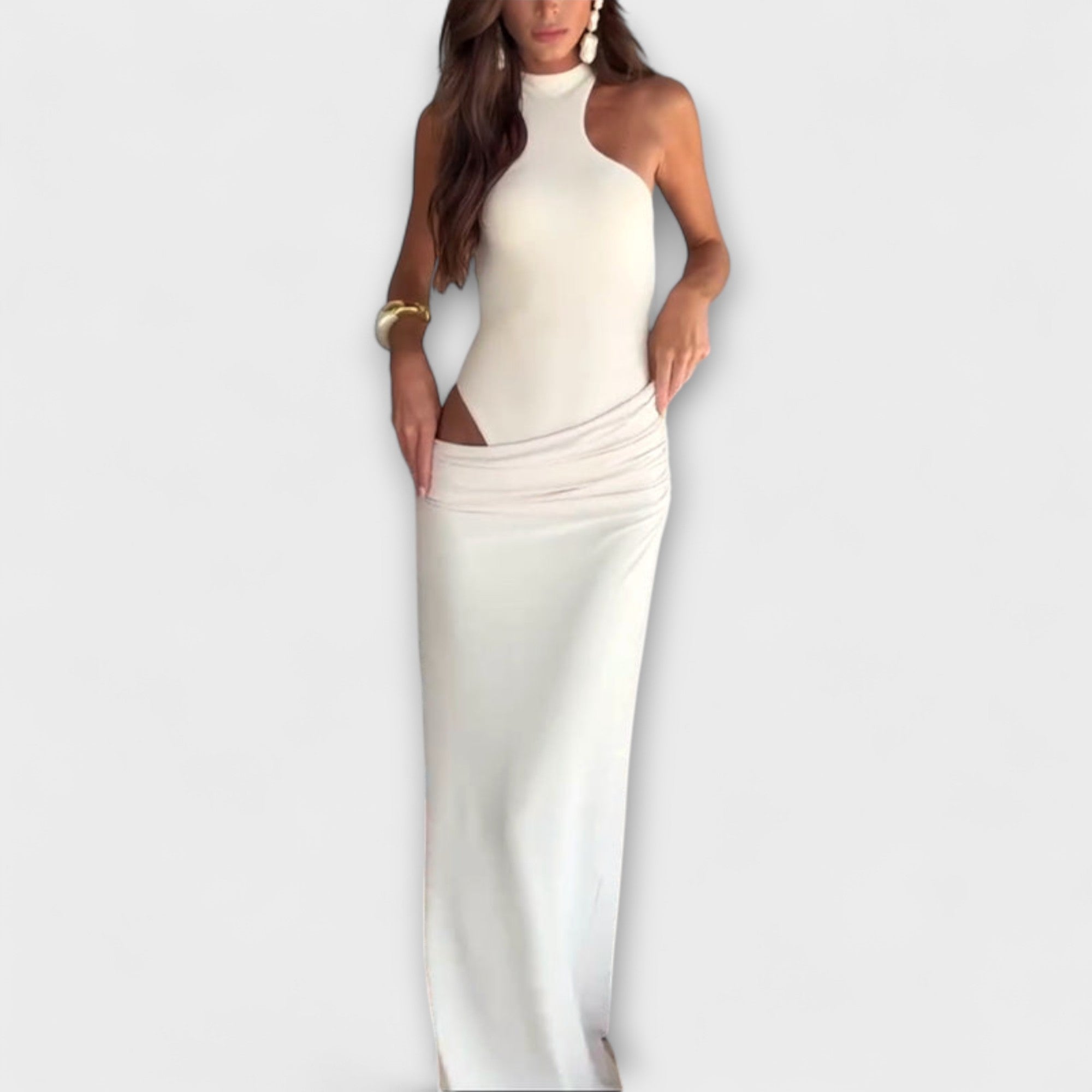 Minna - Vestito Seducente Senza Maniche con Taglio