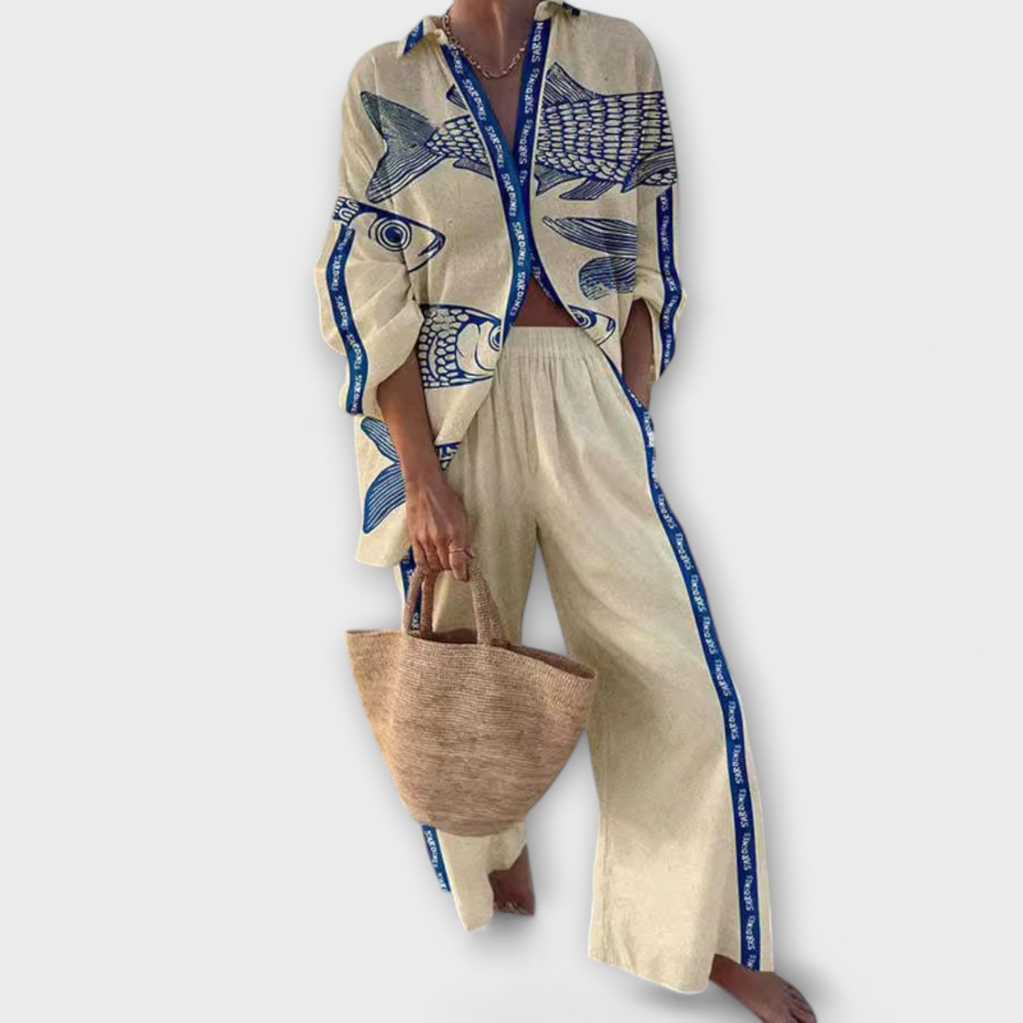 Yazette – Avslappnad stil med fiskmönster