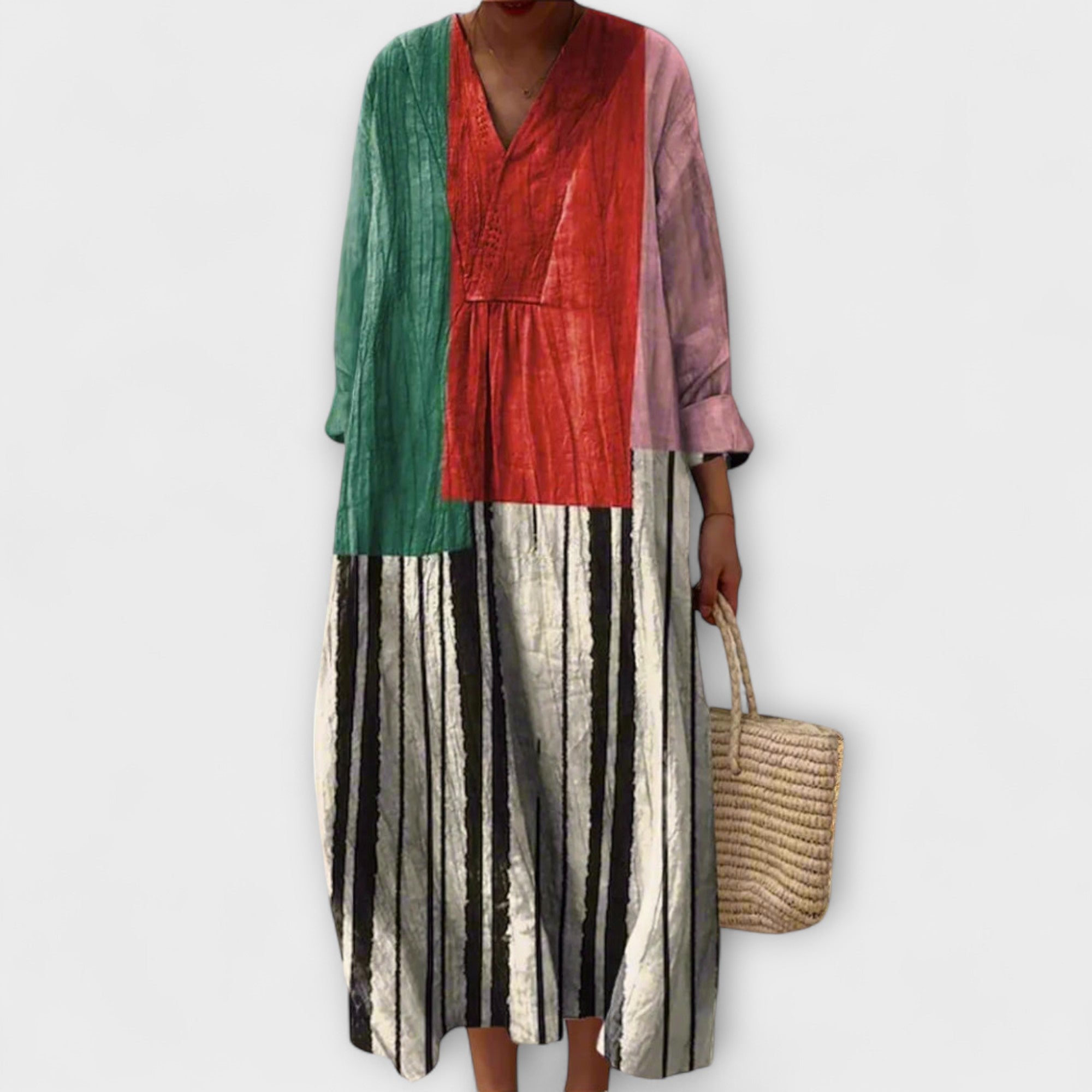 Rosa - Stilren geometrisk klänning