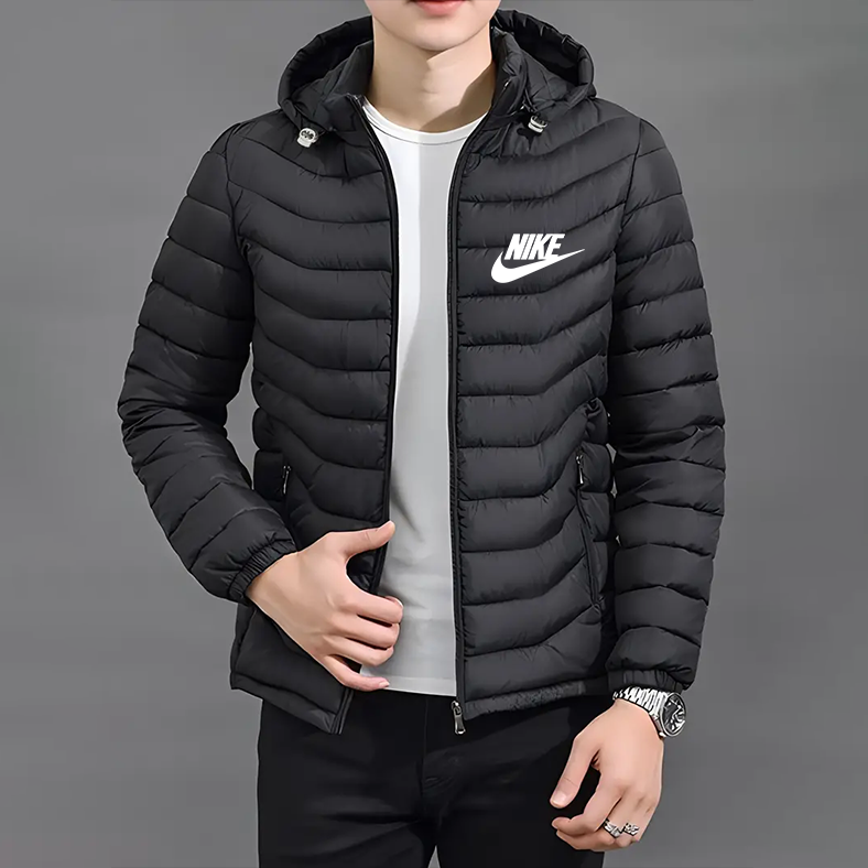 Elegant jakke med hætte og lynlås