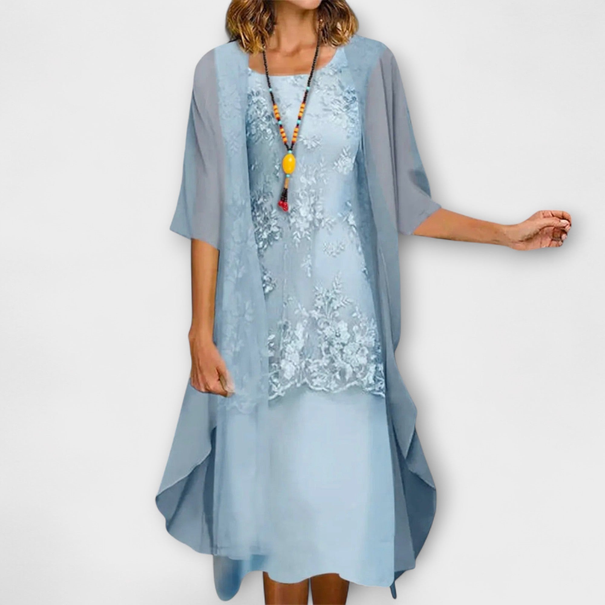 Danielle - Elegancka dwuczęściowa sukienka z szyfonu