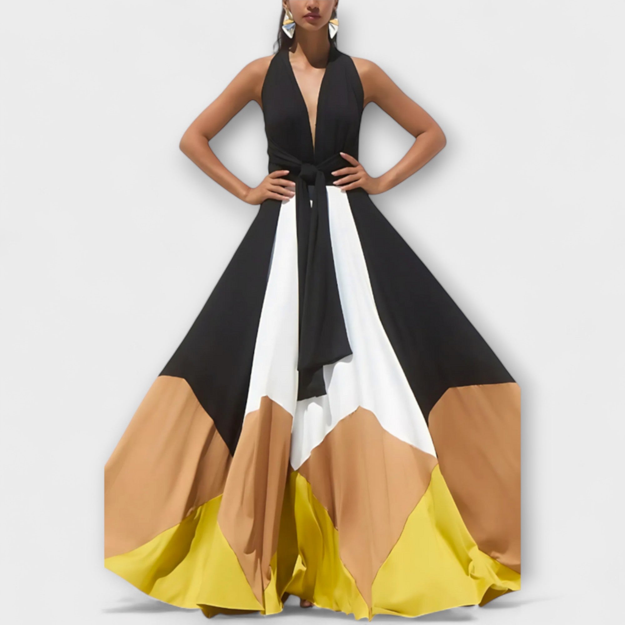 Nava - Langes Kleid mit offenem Rücken