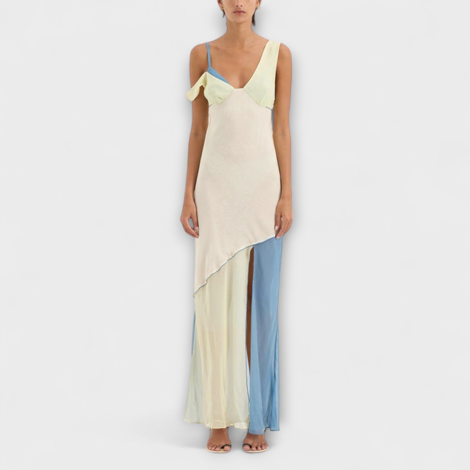 Alora - Vestido Midi Thames com Detalhe de Costura