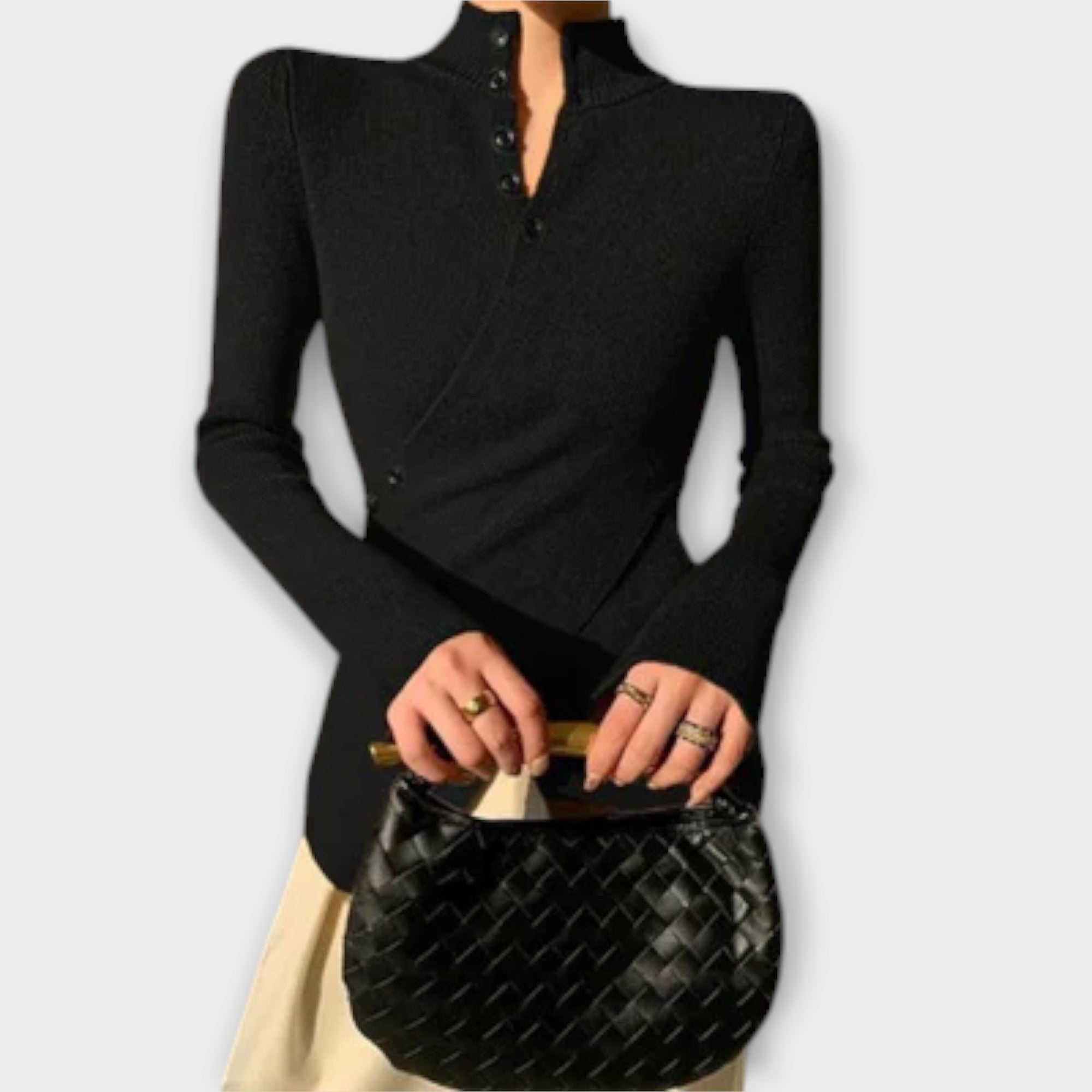 미치코 – 우아한 슬림 핏 니트 스웨터