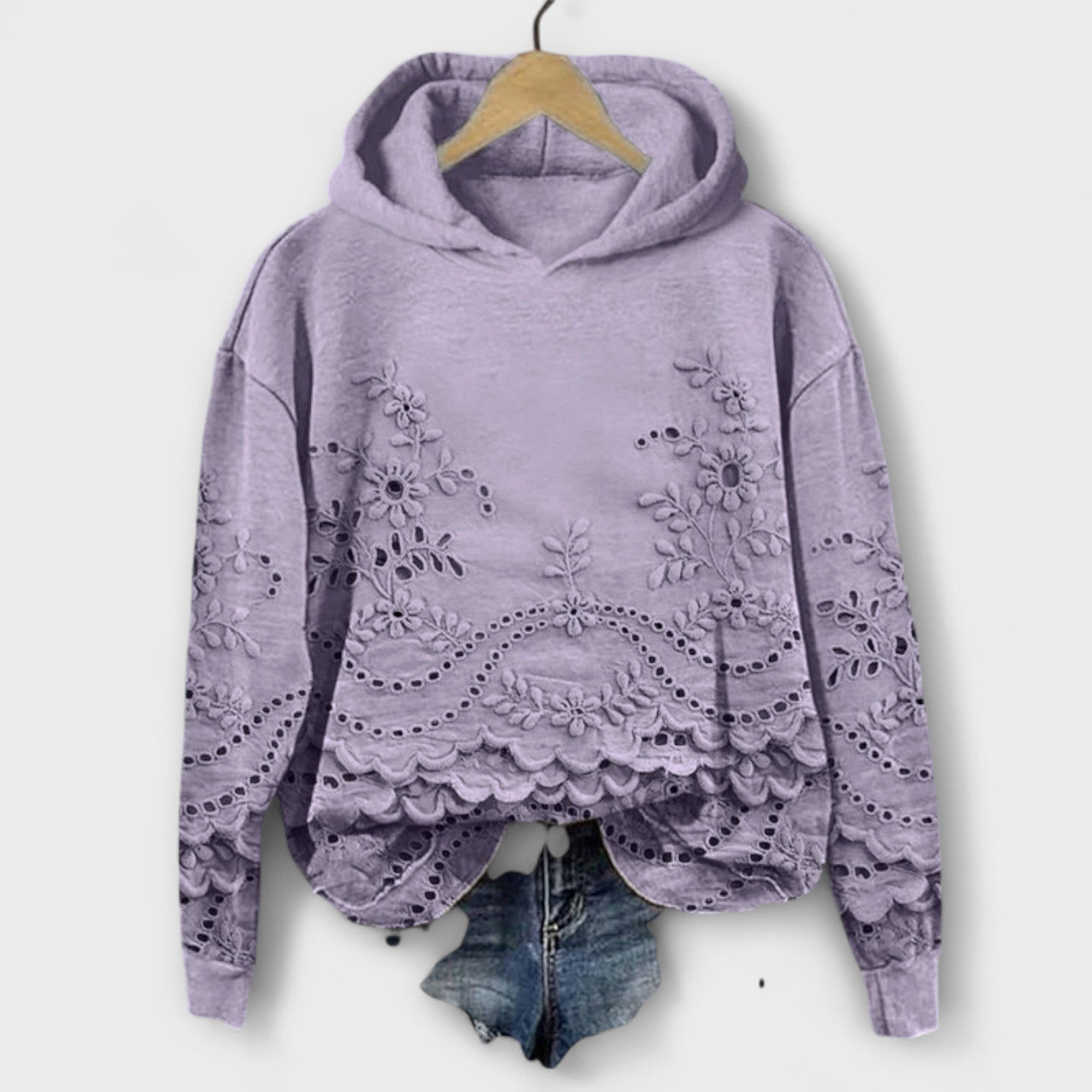 Grace – Vintage hoodie met bloemenprint