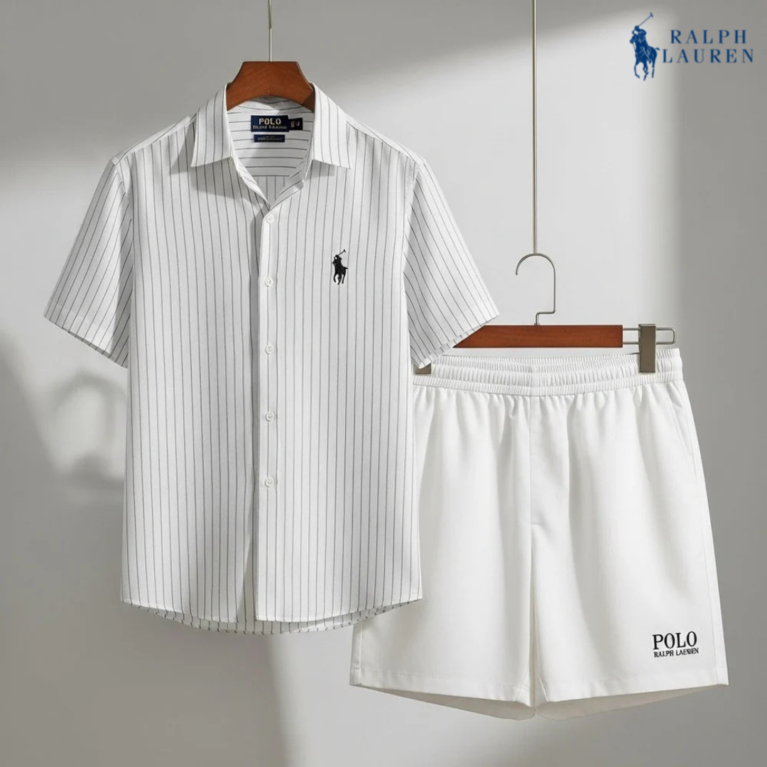 R. Ꮮаᴜгеn Conjunto Clássico de Verão – Camisa & Calções