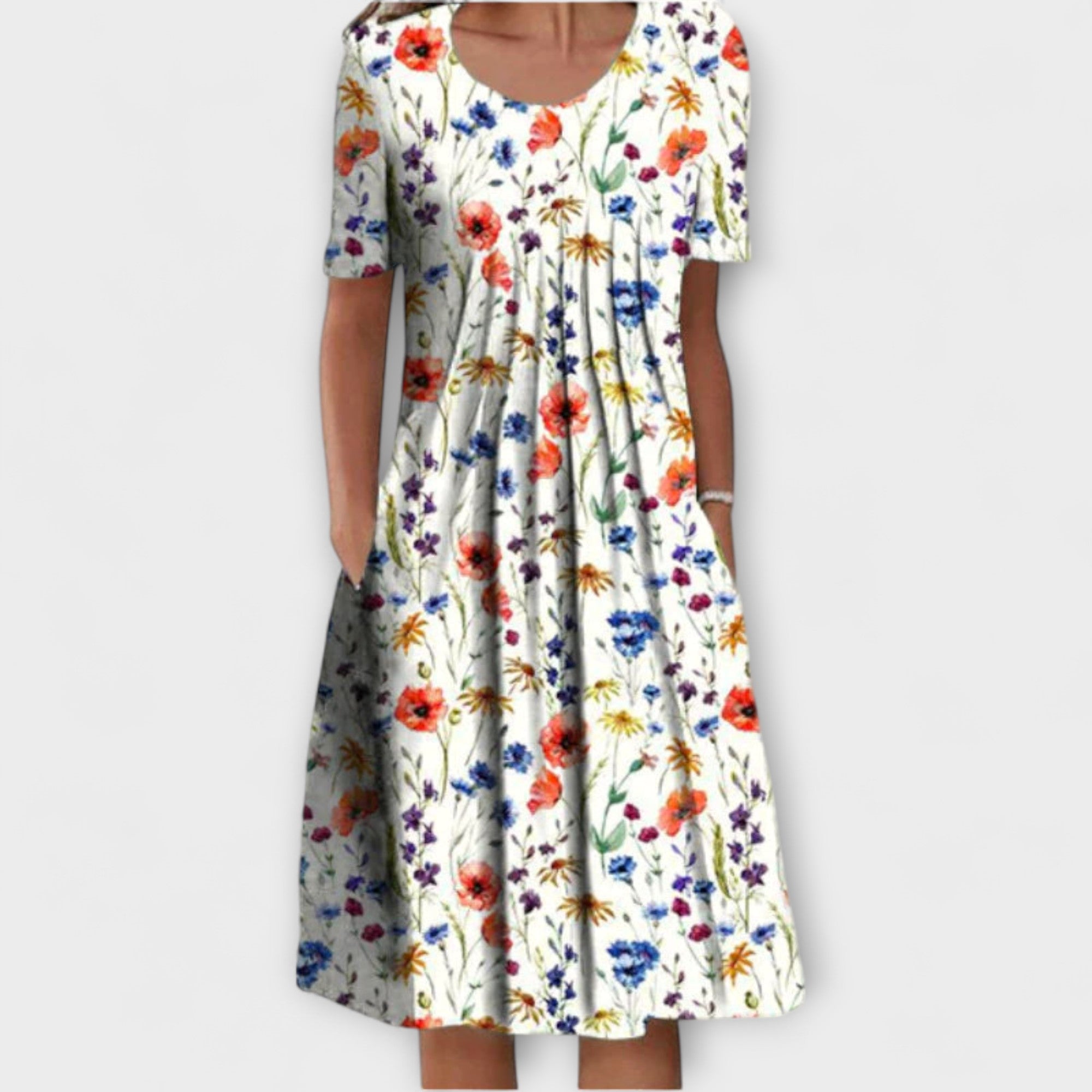 Emelie – Chic gelaagde jurk met buikcontrole