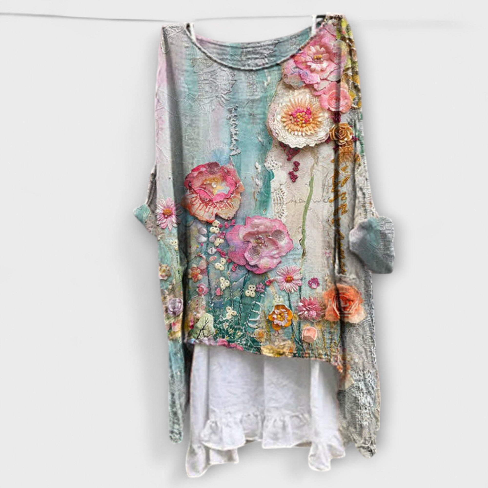 Evelyn - Blouse met artistieke print