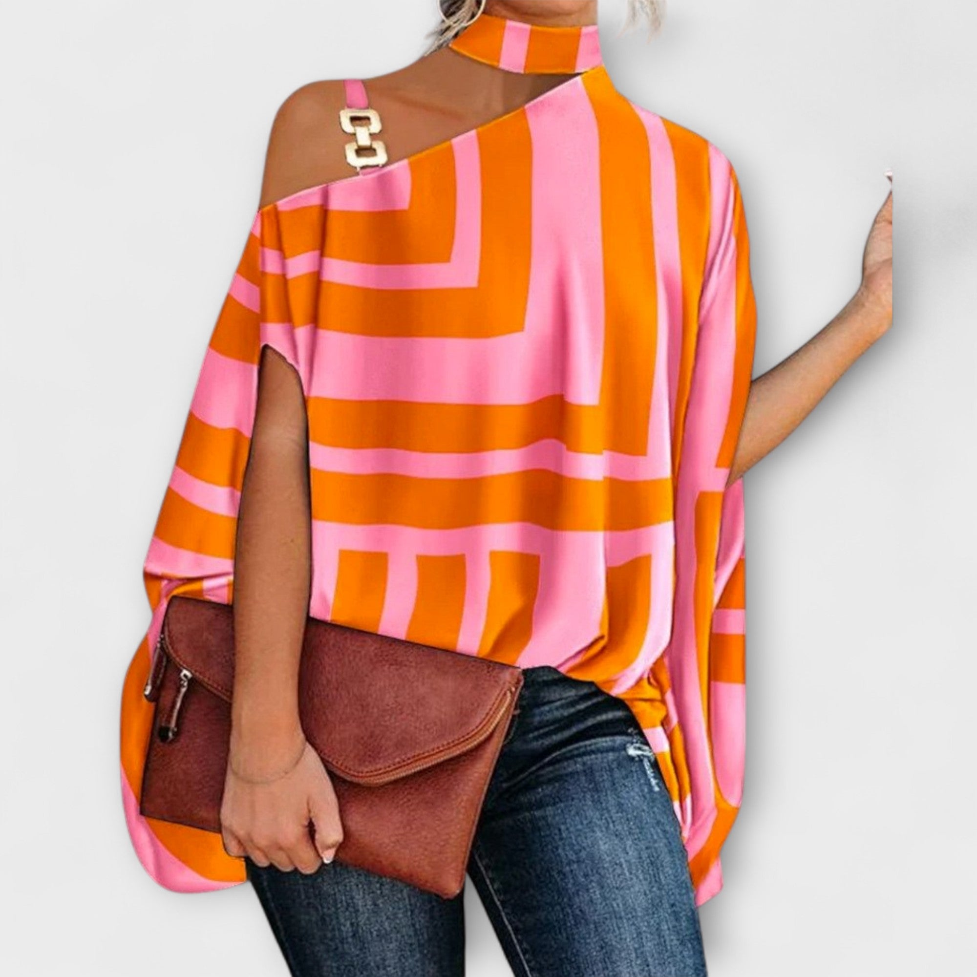 Off-shoulder blus för kvinnor